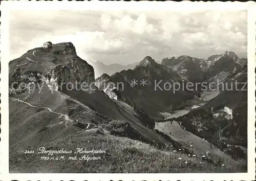 Hoher Kasten Berggasthaus Alpstein Kat. Appenzeller Alpen