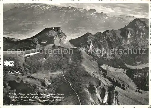 Hoher Kasten Fliegeraufnahme Rheintal Ringelspitz Kat. Appenzeller Alpen