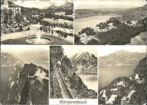 Buergenstock Springbrunnen Bergbahn Kat. Buergenstock