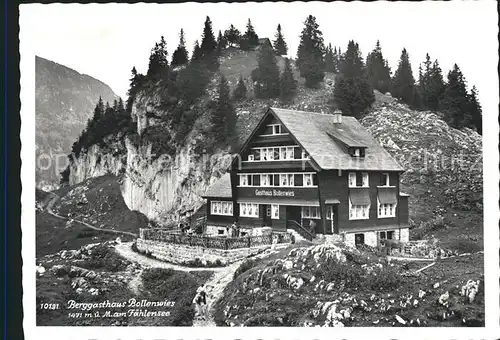 Faehlensee Berggasthaus Bollenwies Kat. Altmann