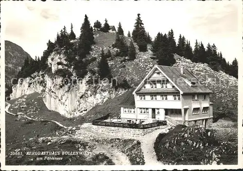 Faehlensee Berggasthaus Bollenwies  Kat. Altmann