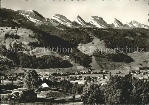 Unterwasser Toggenburg mit Iltios und Churfirsten Kat. Unterwasser