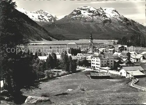 Bever Maloja mit Berninagruppe und Piz Corvatsch Kat. Bever