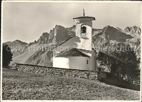 Fex Kirchli mit Piz Lagrev Kat. Fex