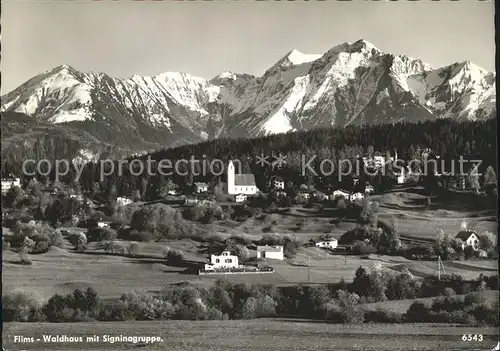 Flims Waldhaus mit Signinagruppe Kat. Flims Waldhaus