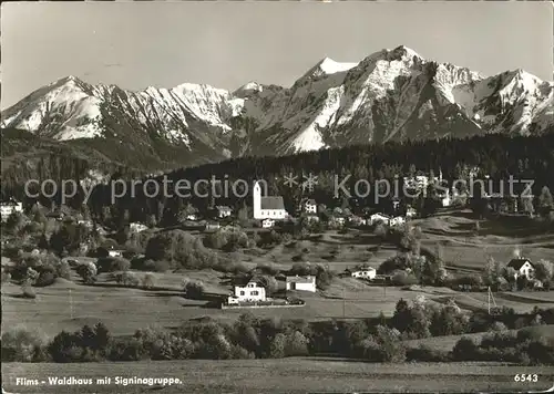 Flims Waldhaus mit Signinagruppe Kat. Flims Waldhaus