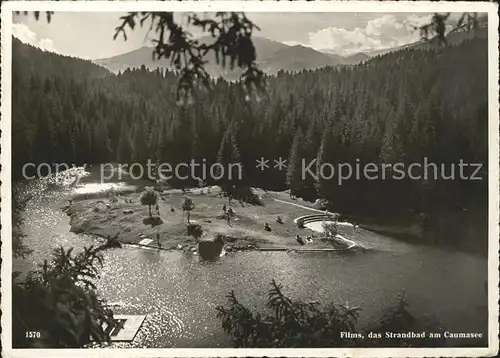 Flims Waldhaus Strandbad am Caumasee Kat. Flims Waldhaus