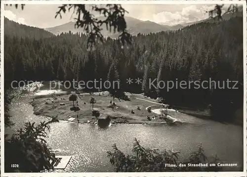 Flims Waldhaus Strandbad am Caumasee Kat. Flims Waldhaus