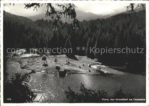 Flims Waldhaus Strandbad am Caumasee Kat. Flims Waldhaus