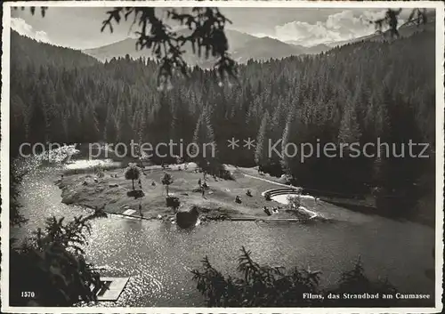 Flims Waldhaus Strandbad am Caumasee Kat. Flims Waldhaus