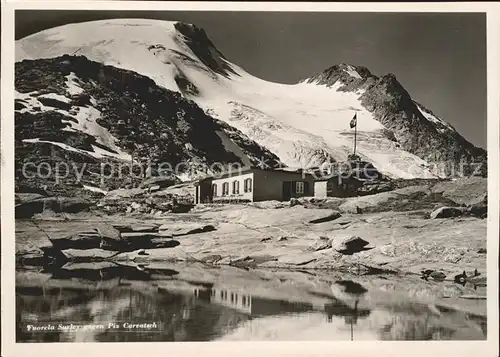 Fuorcla Surlej Berghaus mit Piz Corvatsch Kat. Surlej Fuorcla