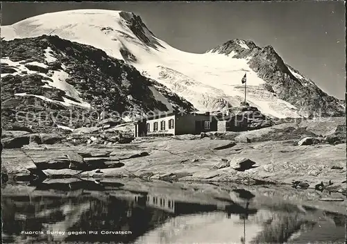 Fuorcla Surlej Berghaus Piz Corvatsch Bergsee Kat. Surlej Fuorcla