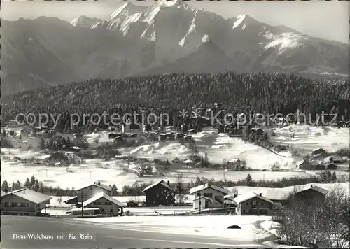 Flims Waldhaus mit Piz Riein Kat. Flims Waldhaus