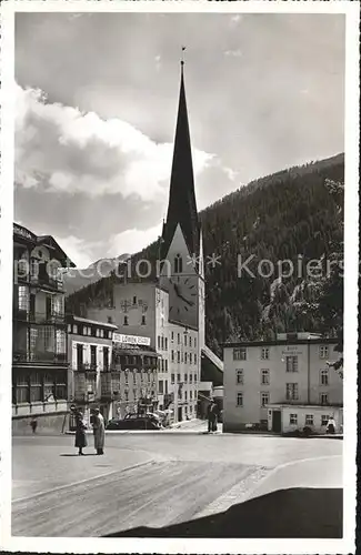 Davos GR Postplatz Rathaus Kirche St. Johann Kat. Davos