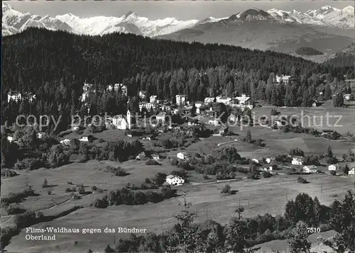 Flims Waldhaus mit Buendner Oberland Kat. Flims Waldhaus