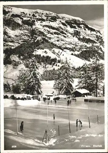 Flims Waldhaus Eisbahn Schlittschuhlaufen Kat. Flims Waldhaus