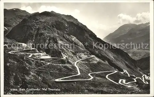 St Gotthard Val Tremola Serpentinen Kat. Gotthard St.