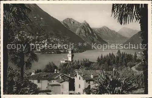 Lugano TI Paradiso e sfondo di Porlezza Kat. Lugano