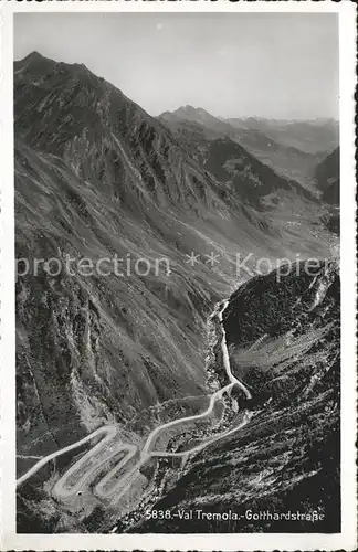 San Gottardo Val Tremola mit Gotthardstrasse Kat. San Gottardo