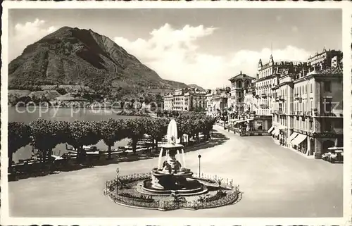 Lugano TI Quai e Monte San Salvatore Kat. Lugano