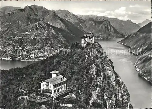 Lugano TI Monte San Salvatore Hotel Vetta e Chiesa Kat. Lugano