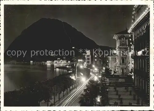 Lugano TI Quai e Monte San Salvatore Kat. Lugano