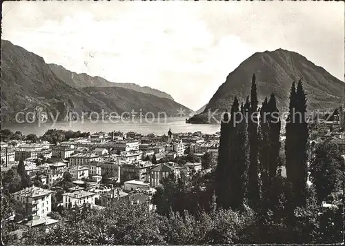 Lugano TI Monte San Salvatore Panorama Kat. Lugano