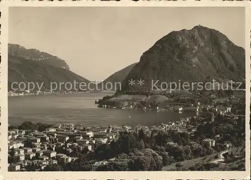 Lugano TI col Monte San Salvatore  Kat. Lugano