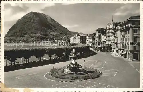 Lugano TI Quai e Monte San Salvatore  Kat. Lugano