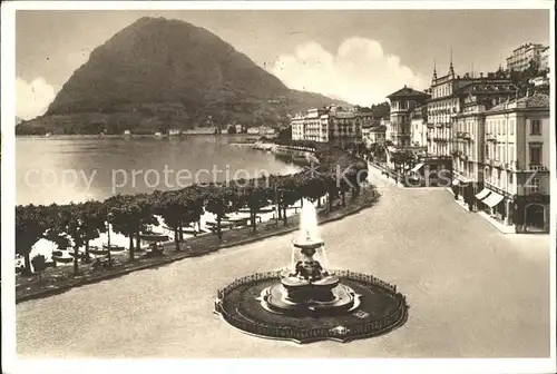 Lugano TI Riva Vincenzo Vela e Monte San Salvatore Kat. Lugano