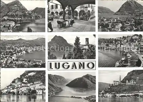 Lugano TI Panorama Orts und Teilansichten Kat. Lugano