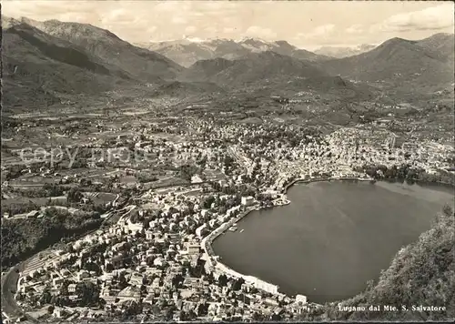 Lugano TI dal Monte San Salvatore  Kat. Lugano