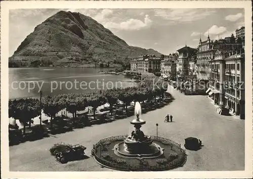 Lugano TI Quai Fontana Bossi e Monte San Salvatore Kat. Lugano