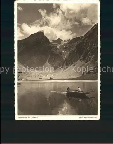 Seealpsee mit Saentis Bootspartie Kat. Schwende