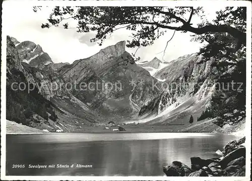 Seealpsee mit Saentis und Altmann Kat. Schwende