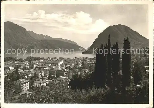 Lugano TI Panorama e Monte San Salvatore Kat. Lugano