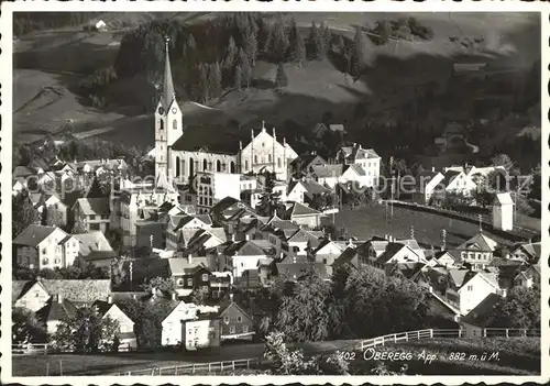 Oberegg IR Ortsblick mit Kirche Kat. Oberegg