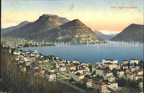 Paradiso Lago di Lugano Panorama Kat. Paradiso