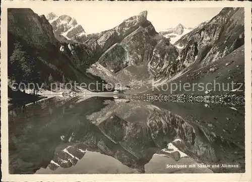 Seealpsee mit Saentis und Altmann Kat. Schwende