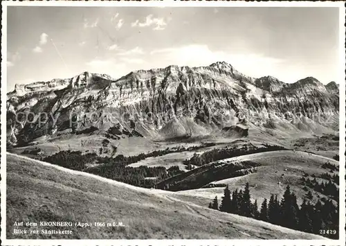 Kronberg Saentis mit Saentiskette Berggasthaus Kat. Kronberg