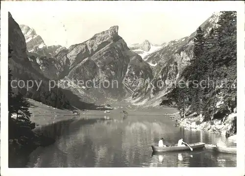 Seealpsee Berggasthaus Forelle Ruderboot Saentis Kat. Schwende