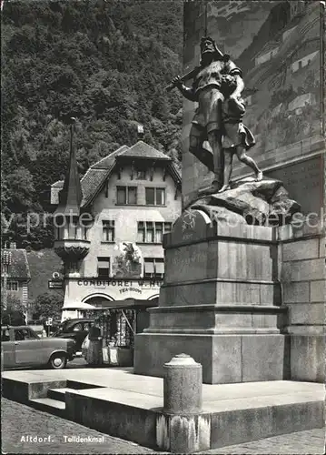 Altdorf UR Telldenkmal Autos Kat. Altdorf UR