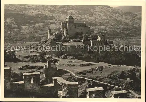 st13892 Sion VS Chateau de Valère Kategorie. Sion Alte Ansichtskarten