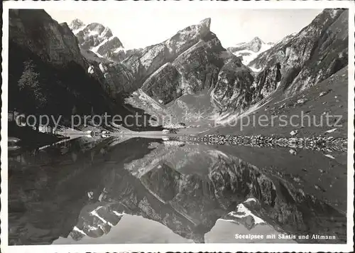 Seealpsee mit Saentis und Altmann Kat. Schwende