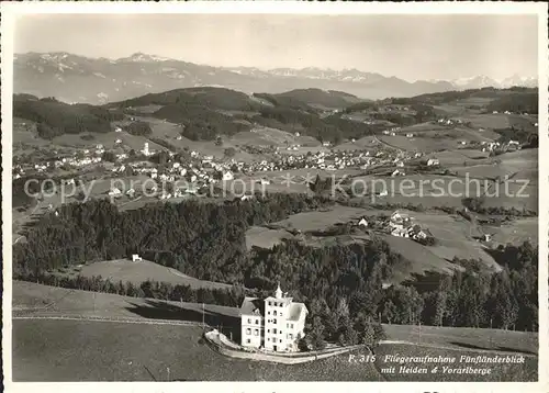 Heiden AR Fliegeraufnahme Fuenflaenderblick Vorarlberge / Heiden /Bz. Vorderland