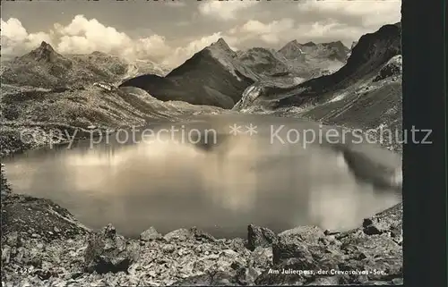 Maloja GR Crevasalvas See Bergsee am Julierpass Alpenpass / Maloja Graubuenden /Bz. Maloja