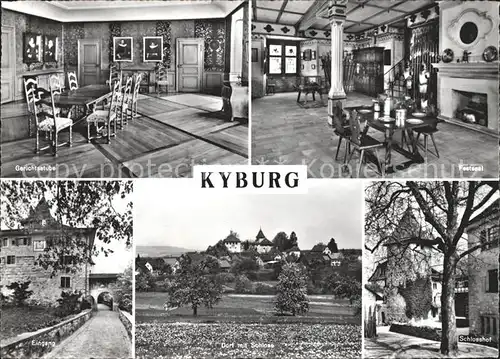 Kyburg Ortsansicht mit Schloss Gerichtsstube Festsaal Schlosshof Kat. Kyburg