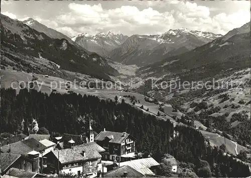 Pany Panorama Blick auf die Silvrettagruppe