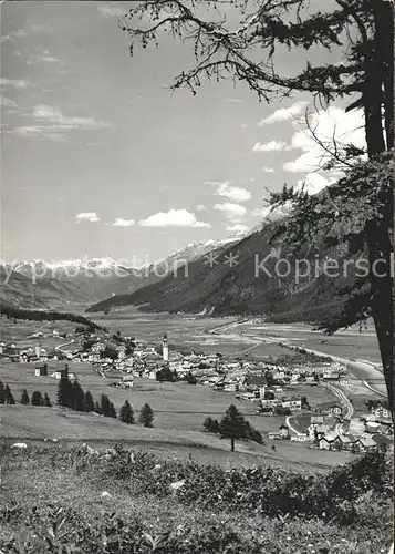 Samedan Gesamtansicht mit Alpenpanorama Oberengadin Kat. Samedan