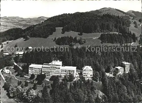 Faltigberg Zuercher Heilstaette mit Scheidegg Fliegeraufnahme Kat. Faltigberg